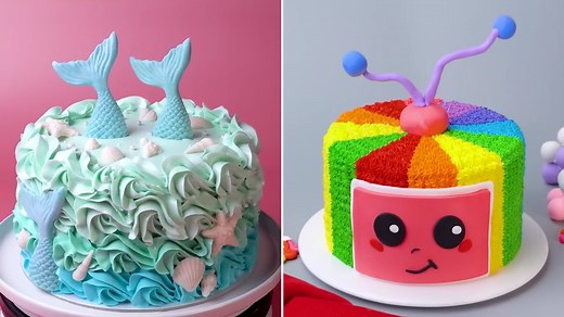 Magical Mermaid Cake & Rainbow Antenna Treat 🧜‍♀️🌈 | Whimsical Party Cakes