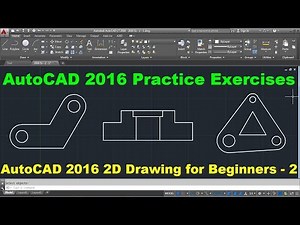 AutoCAD 2016 Practice Drawings - 2 | AutoCAD 2016 Exercises Video Lecture | A complete Guide to AutoCAD (English) - Design Softwares