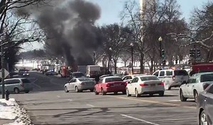 Fire by the White House