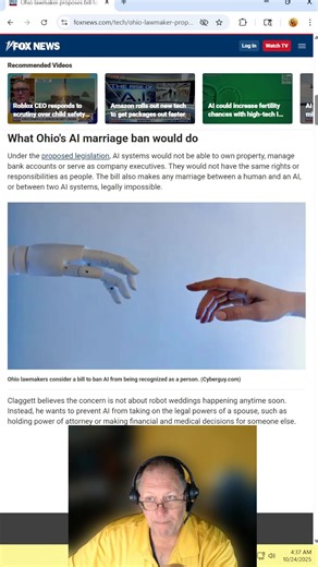 10-24-2025 The #State of #Ohio #Reinstates #Slavery - kinda sorta Watch/Read Bicentennial Man or Measure of a Man #ComputerGarageLLC https://dejubi.com https://www.foxnews.com/tech/ohio-lawmaker-proposes-comprehensive-ban-marrying-ai-systems-granting-legal-personhood | Computer Garage