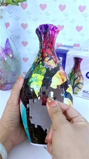 Is this the kind of decor puzzle that feels just as good to build as to display?#puzzles #homedecor #giftidea #puzzlevase #3dpuzzlevase