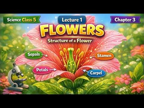 Class 5 Science Unit 3 | Structure of a Flower | Parts of Flower