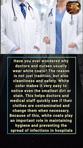 Why Doctors Wear White Coats? The Surprising Reason Explained#MedicalFacts#DoctorFacts#DidYouKnow