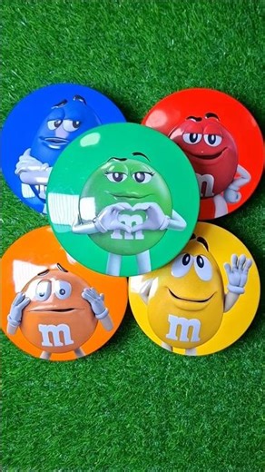 Satisfying with Rainbow M&M'S Candy Unpacking From Glossy Containers ASMR Beads Surprise