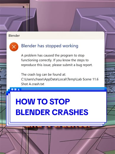 if your blender keeps crashing this one is for you! #blender3d
