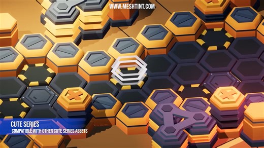 Unity资产 - 科幻六边形战场 Sci Fi Hexagon Battlefields Cute Series