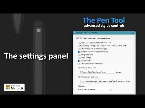 The Pen Tool - Settings Options - Changing the Stylus, Disabling hotkeys, tooltips and debug mode