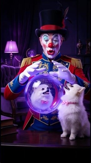 Clown Stole My Dog! 🤡🐶 But Wait Until The End... (Magic Reveal) #funny #pomeranian #clown #magic