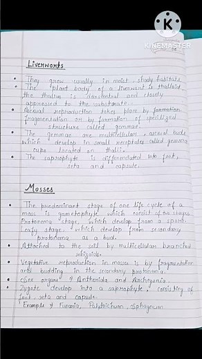 class 11 Biology chapter 3 Plant Kingdom # biology #notes #ncert notes