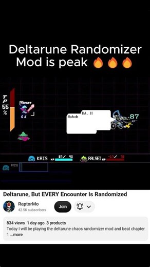 Deltarune Enemy Randomizer Mod is peak 🔥🔥🔥#shorts