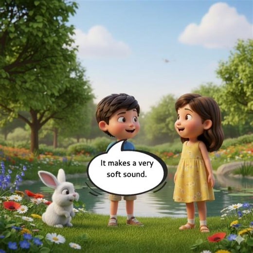 “Two Children Talk About a Rabbit 🐇 | Kids Learning Video#dailyenglish #englishforbeginners#english