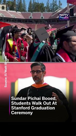 Watch: Stanford Graduates Stage Walkout During Sundar Pichai Commencement Speech | #shorts