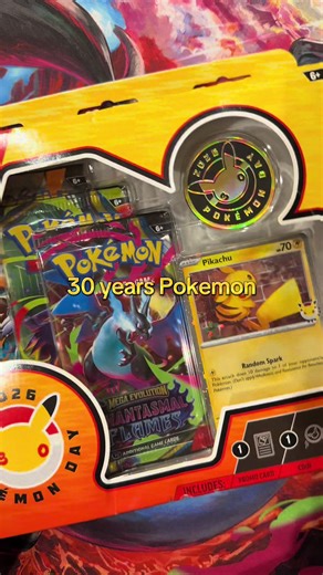 30 years pokemon 🔥 LETS GOOOO 🤯 #pokemon #pokemoncommunity #pikachu #openpacks #collection