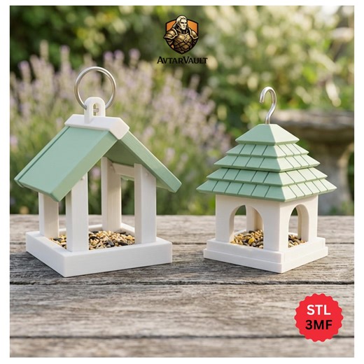 3D Printable Bird Feeder Bundle | Modern Garden Decor (STL 3MF Files) - Etsy