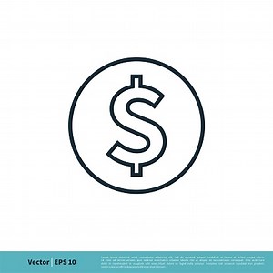 Dollar Zeichen Symbol Vektor Logo Vorlage Illustration Design. Vektor...