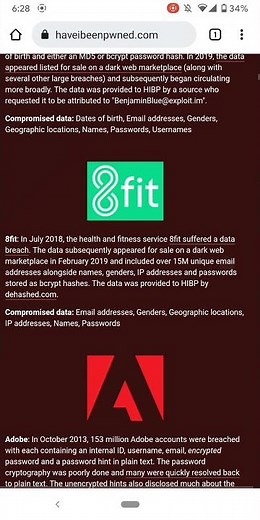 Have I been Pwned? check if your email or phone is in a data breach