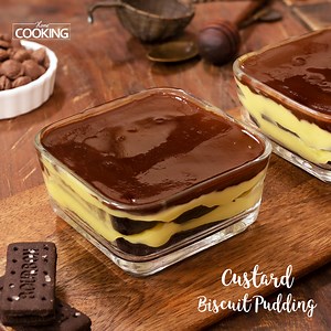 193K views · 708 reactions | Custard Biscuit Pudding Recipe | Dessert | Chocolate Pudding | Easy Pudding Recipe #CustardBiscuitPudding #Dessert #ChocolatePudding #EasyPuddingRecipe #homecookingshow #recipes #food #sweetrecipes #darkchocolate #chocolatebiscuit Ingredients Milk - 1 Litre Custard Powder - 3 Tbsp Maida/all Purpose Flour - 1 Tbsp Sugar - 1 Cup Vanilla Essence - 1 Tsp Butter Dark Chocolate Biscuits Dark Chocolate Callets - 1 Cup | Home cooking | Facebook