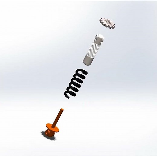 Shock Absorber Solidworks | Mechanical Work #engineering #mechanical