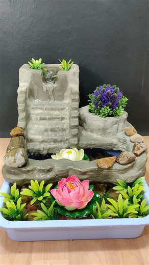 589K views · 5.6K reactions | "Who Knew Cement & Foam Could Create This Peaceful Fountain?!" | 3 minutes diy | Facebook