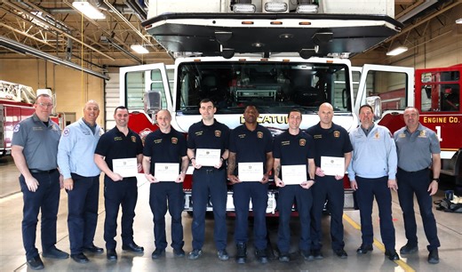 Six Decatur (IL) Firefighters Honored for Fire Rescue