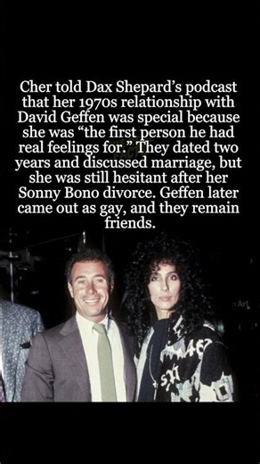 Cher on David Geffen: “I Was the First Person He Had Real Feelings For” #Cher #DavidGeffen #shorts