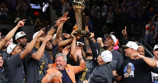 Watch Knicks fans react to the team's NBA championship win