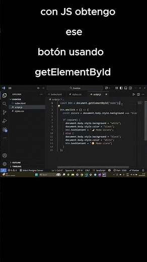 Activas este Dark mode y todo cambia... modo oscuro en Javascript 😱🌙