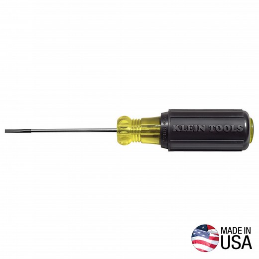 Terminal Block Screwdriver, 1/8-Inch Cabinet, TB-DIN - 612-4 | Klein Tools