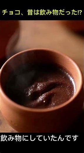昔のチョコは飲み物だった!? 16世紀メキシコで作られた苦～いカカオがヨーロッパで進化して、今の食べるチョコに。#チョコレート #食べ物の歴史 #雑学 #ショート動画
