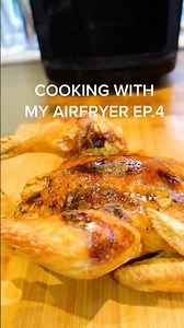 YES you can air fry a full roast chicken 🐔 (and it's delicious) #chicken #airfryer #recipe