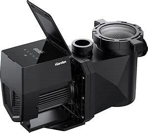 iGarden Pool Pump P11, 1.5 HP Inverter Variable Speed Pool Pump Inground, 7140 GPH, 115V/230V, Over 10 Times Energy Saving, 36 dBA Ultra-Silent, Full Touchscreen, 2" Inlet & Outlet, 5 Years Warranty