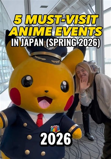5 MUST-VISIT ANIME EVENTS coming to Japan in SPRING 2026🌸🇯🇵⬇️ ▫️AnimeJapan 2026 📍Tokyo Big Sight 📆28th & 29th March ▫️One Piece Cafe 📍Shibuya PARCO 📆 7th February - 30th March ▫️Universal Studios Japan X Jujutsu Kaisen 📍Universal Studios Japan (Osaka) 📆30th January - 18th August ▫️Look Back Exhibition 📍Azabudai Hills 📆16th January - 29th March ▫️Bungo Stray Dogs Towers 📍Tokyo Skytree 📆9th January -16th April Spring 2026 is an exciting time for anime lovers in Tokyo!! Which anime eve