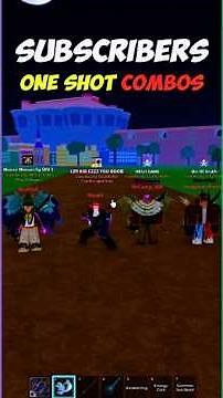 Blox Fruits RANKING Subscribers One Shot Combos