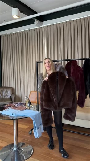 All things fur. The iconic furs are 30% off—they sold out last year and won’t be around for long. The Stephanie featured here is the Java; also available in Stripe Taupe, Port Royal, Lilac and Brown Stripe. | AFRM