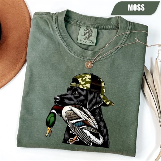 Hunting Dog With Duck Shirt, Hunting Season T-shirt, Hunting Labrador Tee, Hunter Dog Shirt, Duck Hunter Tee, Gift for Hunter Father - Etsy