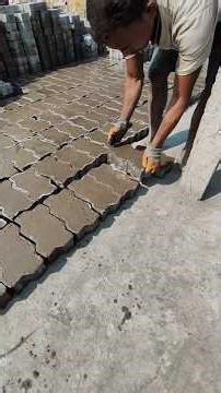 Cement interlocking block making step by step by hand #shorts