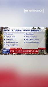 A manhunt is underway after a couple was killed while hiking with their two daughters at Devil’s Den, a popular state park in Arkansas. The attacker is believed to have left the park in a black sedan, possibly a Mazda, with the license plate covered by tape. MORE: https://www.newsnationnow.com/crime/devils-den-state-park-murder-victims/?ipid=promo-link-block1 | NewsNation