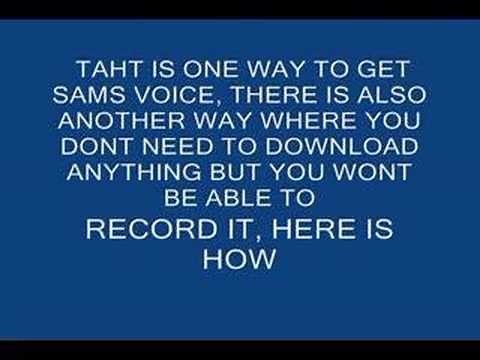 How to get microsoft sam's voice and record it