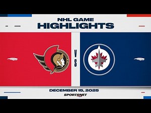 NHL Highlights | Senators vs. Jets - December 15, 2025