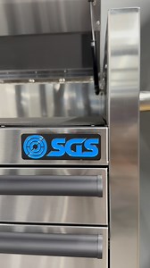 14 drawers. Zero clutter🔧✨ The SGS 41” Stainless Steel Roller Cabinet keeps your tools organised and ready to roll. #SGSTools #ToolStorage #WorkshopGoals #GarageSetup | SGS Engineering