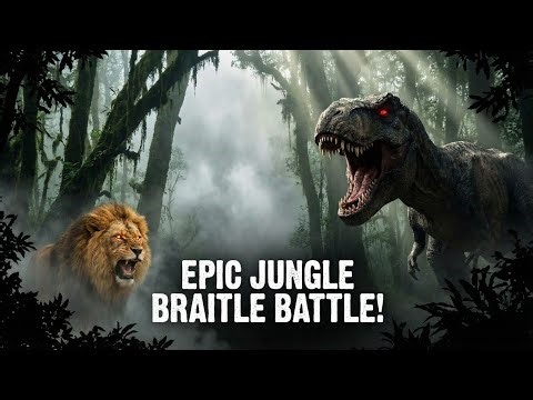 T-Rex vs Lion | A Deadly Jungle Showdown | Dinosaur vs King of the Jungle