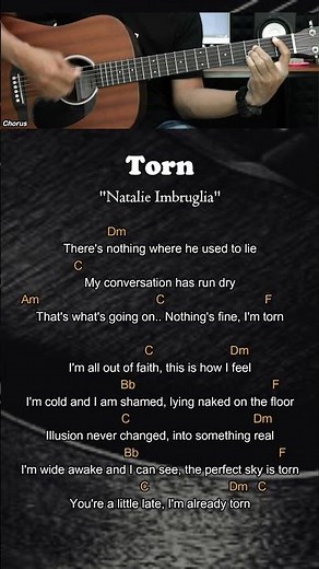 Torn - Natalie Imbruglia | Guitar Chords / Lyrics - Guitar Lessons #chordgitar #guitarlessons