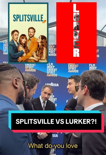 SPLITSVILLE vs LURKER?! Kyle Marvin and Michael Angelo Covino square off against Alex Russell at the @Film Independent awards. (Winner? Both films, really) #splitsville #lurker #movie #movies #filmindependentspiritawards