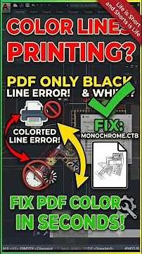 AutoCAD Black & White PDF Print Fix | Use monochrome.ctb 🔥 #shorts