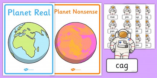 Phase 2 Phonics Real and Nonsense Words Sorting Worksheet