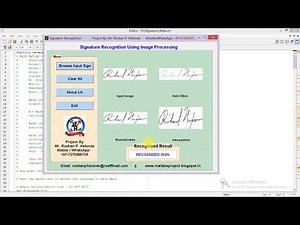 Signature Recognition Using Image Processing Full Matlab Project Code | Signature Prediction
