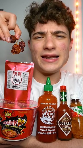 87K views · 1.5K reactions | Spicy Ramen + Carolina Reaper (Bad Ending) + World's Spiciest Challenge (world record) 掠濫 | Lindsey Hinds | Facebook
