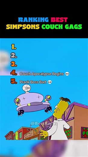 RANKING THE BEST SIMPSONS COUCH GAGS😂🔥🛋️ #simpsons #tiktok #funniest