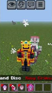 King Crimson Showcase in the best JoJo Addon! #games #minecraft #anime