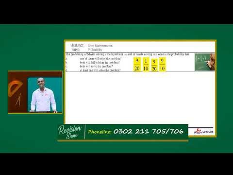 SHS Revision Show - Core Maths - Probability (05 - 07 - 23)